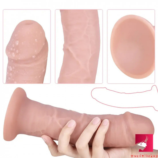 8.26in soft silicone dildo lifelike skin feeling realistic dildo