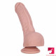 8.26in soft single layer silicone big dildo for vagina anal massage