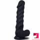 8.27in black body safe spiral design dildo sex toy for men