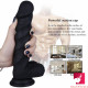 8.27in black body safe spiral design dildo sex toy for men