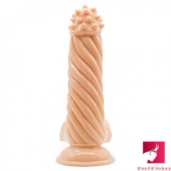 8.27in mature anal dildo spiked sex toy with thorn