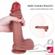 8.27in real feeling dual density uncut dildo with moving foreskin