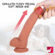 8.27in real feeling lifelike uncut dildo with moving foreskin