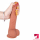 8.27in real feeling lifelike uncut dildo with moving foreskin