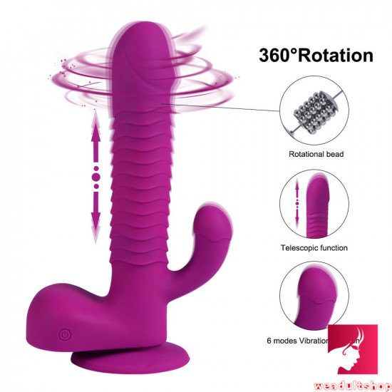 8.27in wireless remote 360° rotation thrusting vibrating dildo