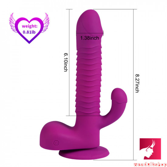 8.27in wireless remote 360° rotation thrusting vibrating dildo