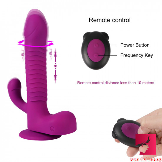 8.27in wireless remote 360° rotation thrusting vibrating dildo