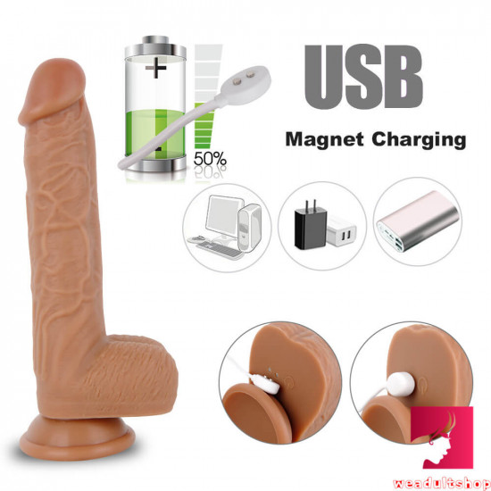 8.3in new style remote heating thrusting vibrating dildo