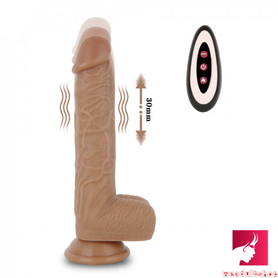 8.3in new style remote heating thrusting vibrating dildo