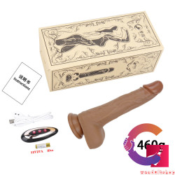 8.3in wireless silicone heating thrusting vibrating dildo adult toy