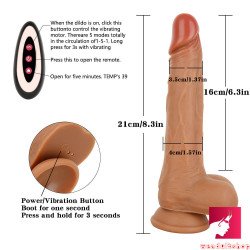 8.3in wireless soft heating thrusting dildo masturbation toy