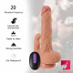 8.46in external soft internal hard waterproof dildo with blue veins