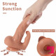 8.46in external soft internal hard waterproof dildo with blue veins