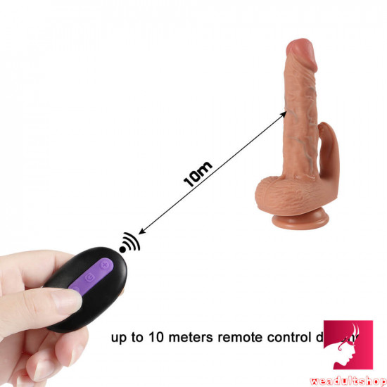 8.46in external soft internal hard waterproof dildo with blue veins