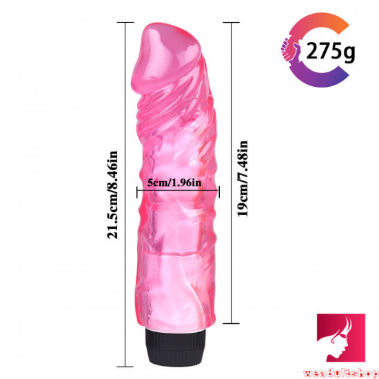 8.46in realistic thick wireless vibrating dildo tpe sex toy