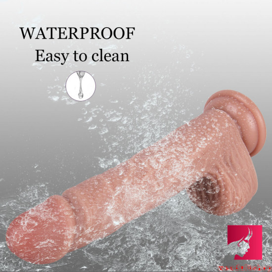 8.46in soft silicone dildo sex toy for females males orgasm