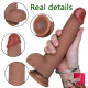 8.66in silicone dildo adult sex toy with moving foreskin