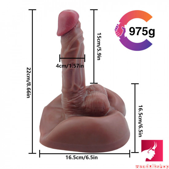 8.66in torso sex doll with dildo base for gay men fucking