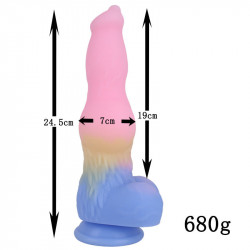 9.65 inch knot colored dildo for gays