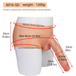 9 inch wearable realistic big dildo panties
