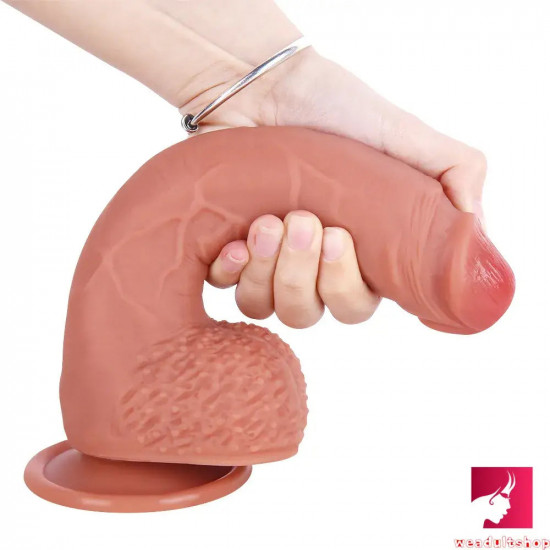 9.06in curved silicone dildo artificial penis toy for adult women