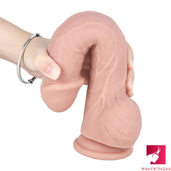 9.45in liquid silicone dildo with powerful suction cup for adult