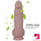 9.45in silicone single hard dildo with small glans