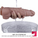 9.45in silicone single hard dildo with small glans