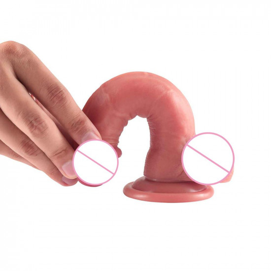 adisson - lifelike silicone dildo with suction cup 5 inch