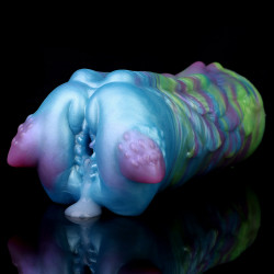 alien rabbit pocket pussy male masturbator - premium silicone penis masturbation cup sex toy for men