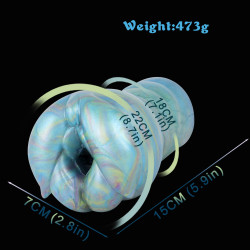 alien silicone pocket pussy male masturbator - fantasy vaginal penis masturbation sex toy for men