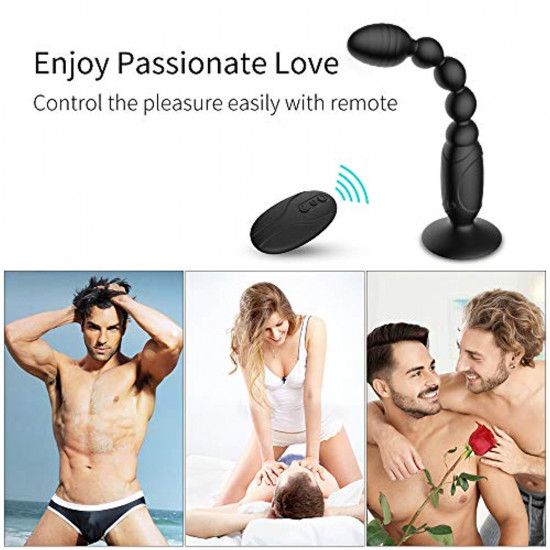 anal vibrator prostate massager butt plug with suction cup