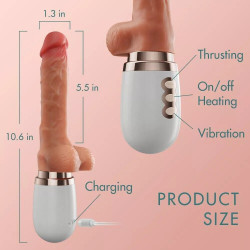 automatic heating retractable thrust dildo