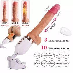automatic heating retractable thrust dildo