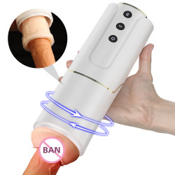 automatic pussy sleeve male masturbator - rotating penis massage sucking masturbation adult toys