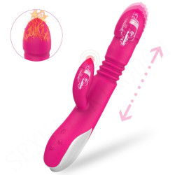 automatic heating thrusting dual motors vibrators for women