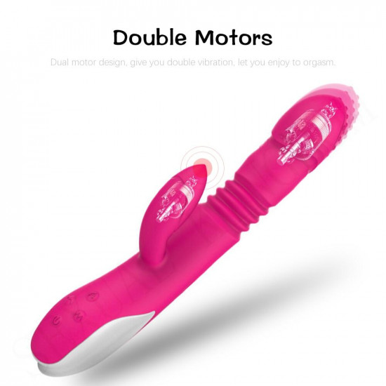 automatic heating thrusting dual motors vibrators for women