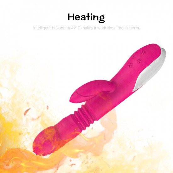 automatic heating thrusting dual motors vibrators for women