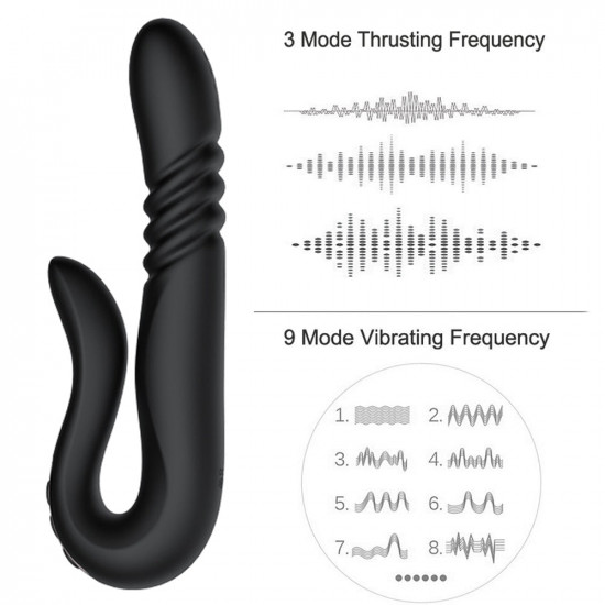 automatic telescopic rotation heating vaginal massage vibrator