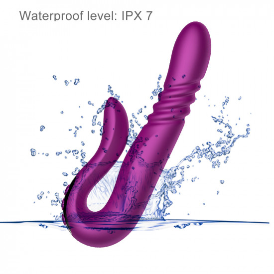 automatic telescopic rotation heating vaginal massage vibrator