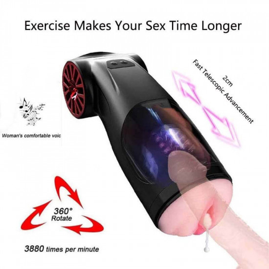 automatic thrusting rotation pussy masturbator sucking real vagina for men
