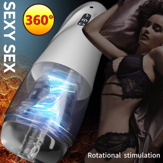 hand free automatic rotate male masturbation cup