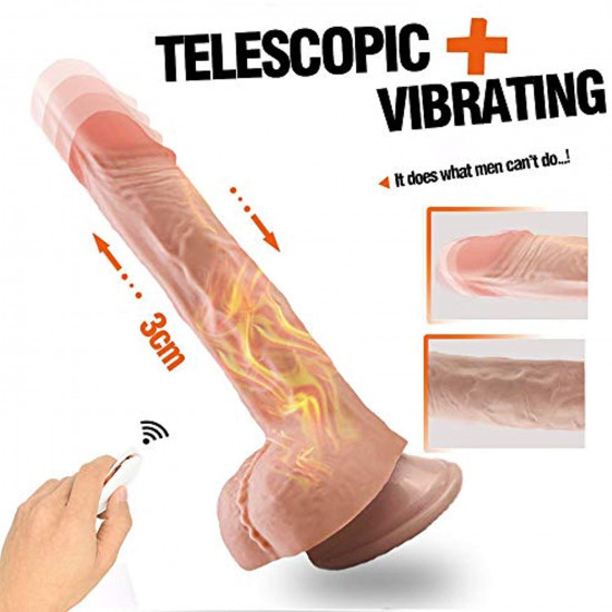 wife suction cup dildo soft realistic automatic vibrator