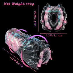beast sex penis massager pocket pussy  - deep sea monster silicone male masturbator