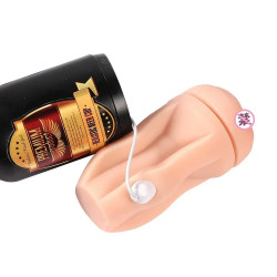 beer bottle men masturbation cup - realistic vagina pocket pussy male sex toys