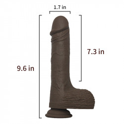 black 9 inch fully automatic thrusting dildo