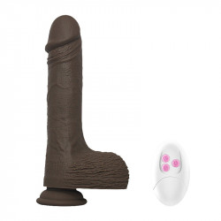 black 9 inch fully automatic thrusting dildo