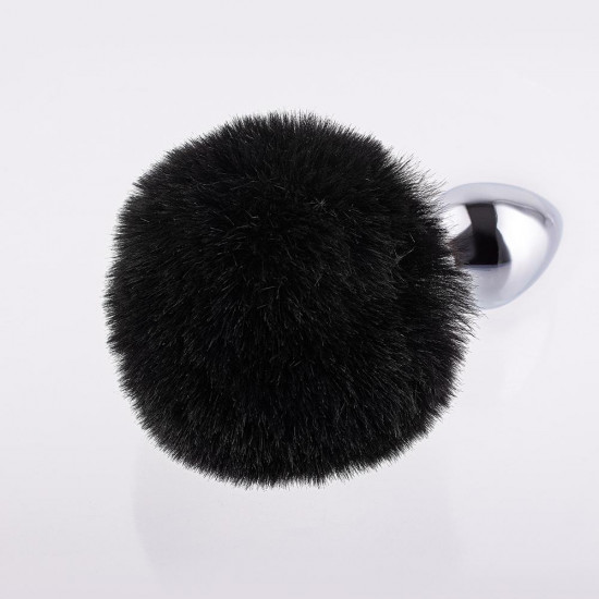 black bunny tail butt plug