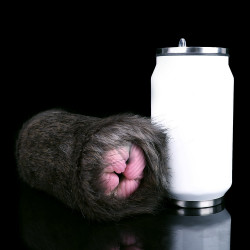 black cat pussy masturbaton cup sex toy for men - furry animal vagina penis massage male masturbator