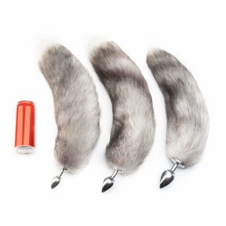 gray anal fox tail 16
